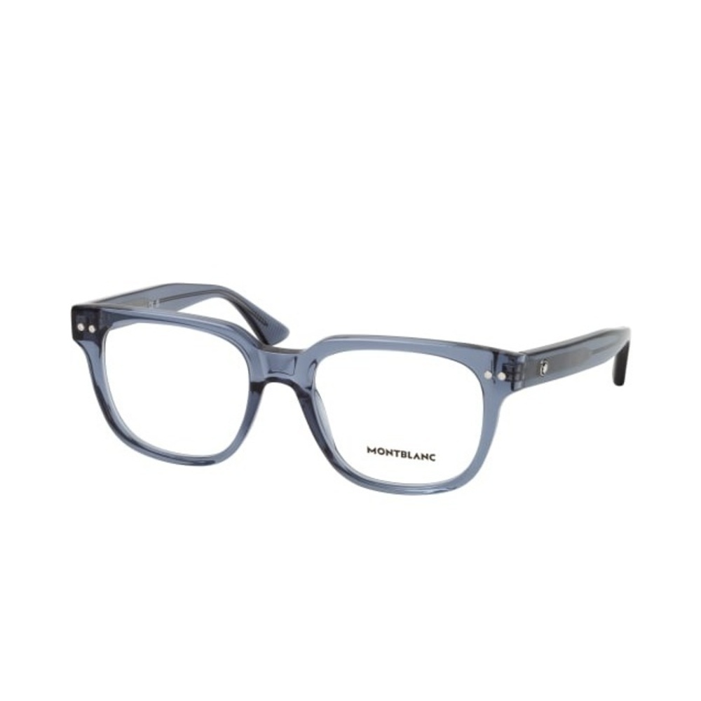 Mont Blanc MB0321O Eyeglasses Blue Acetate Rectangle